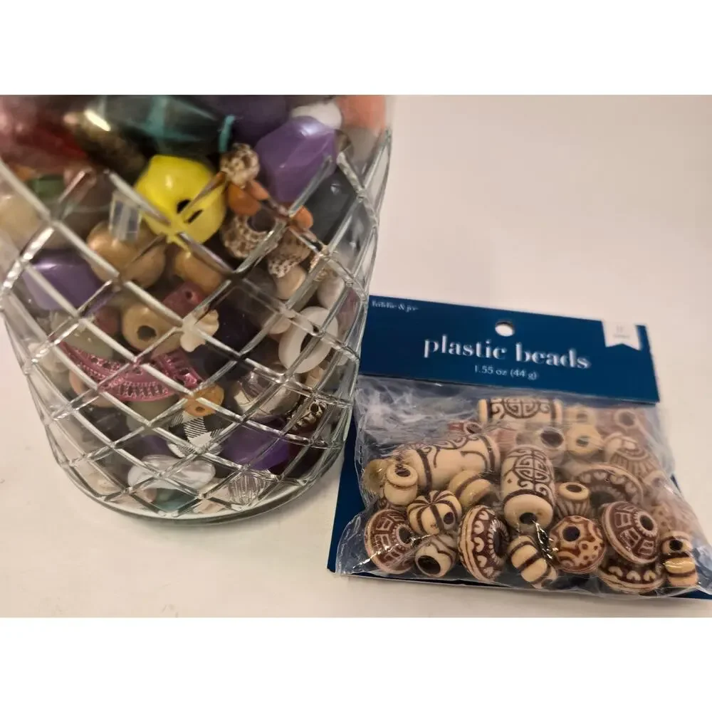 Assortment of Loose Beads Colorful Bead Soup Lot Jewelry Making Art Crafts